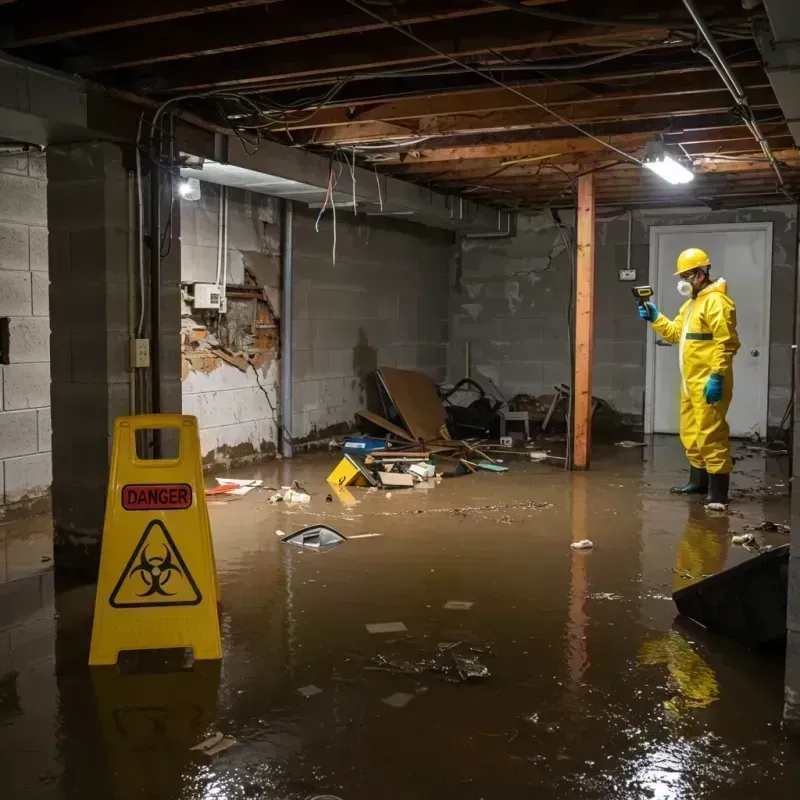 Flooded Basement Electrical Hazard in Ashland, MO Property